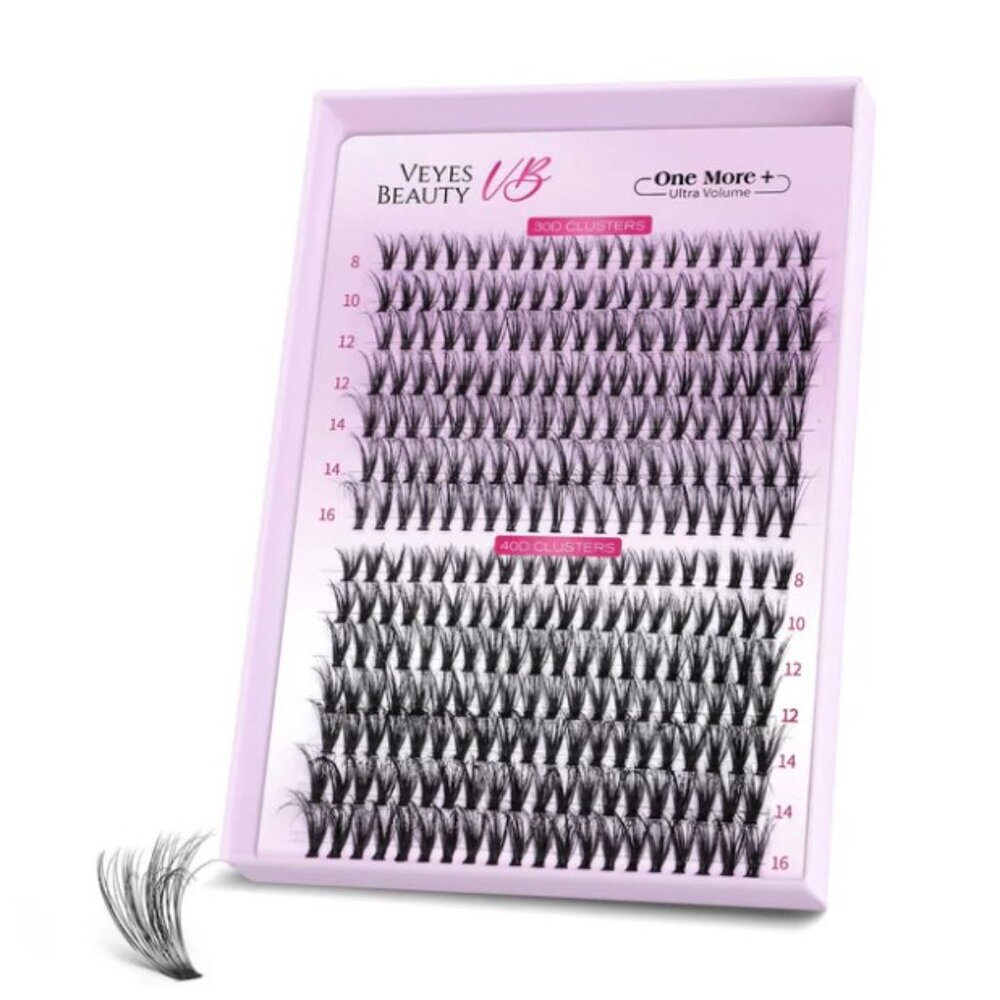 5 Pack VEYES BEAUTY Lash Clusters Ultra Volume Individual Lash Extensions